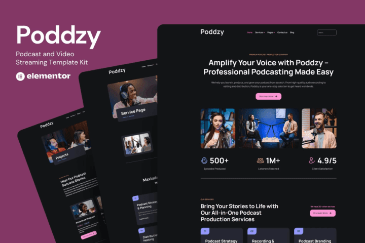 PodzzyCover-720x480 Podzzy – Podcast and Video Streaming Elementor Kit - Image 1