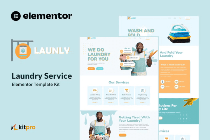 LaunlyCover-720x480 Launly – Laundry Service Elementor Template Kit - Image 1