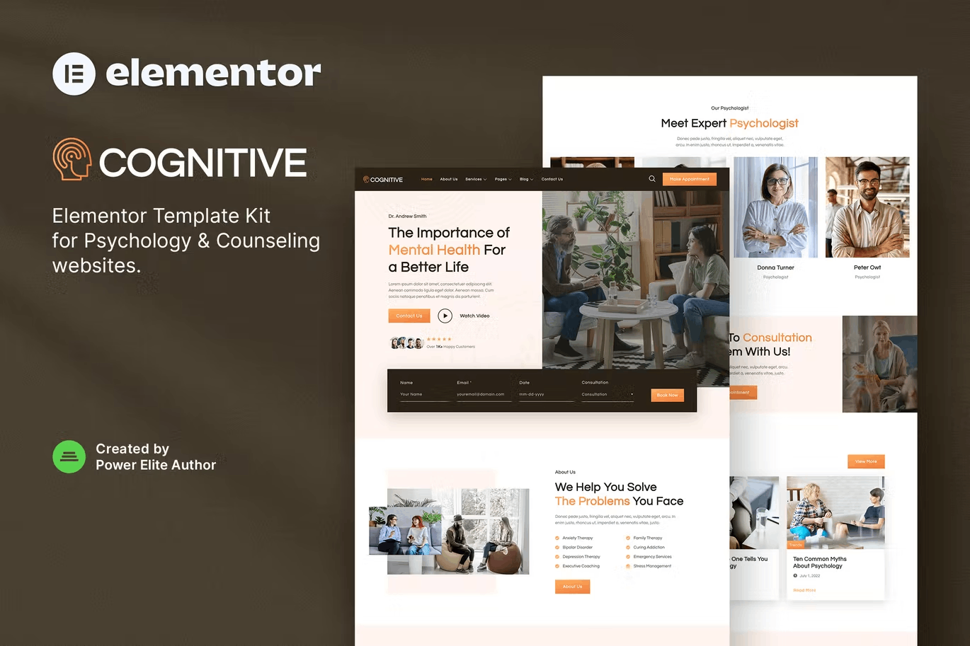 Cognitive-cover-1 Cognitive – Psychology & Counseling Elementor Template Kit - Image 1