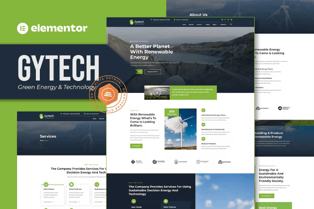 Coverimage-Gytech-1-1 Gytech – Green Energy & Technology Elementor Pro Template Kit - Image 1