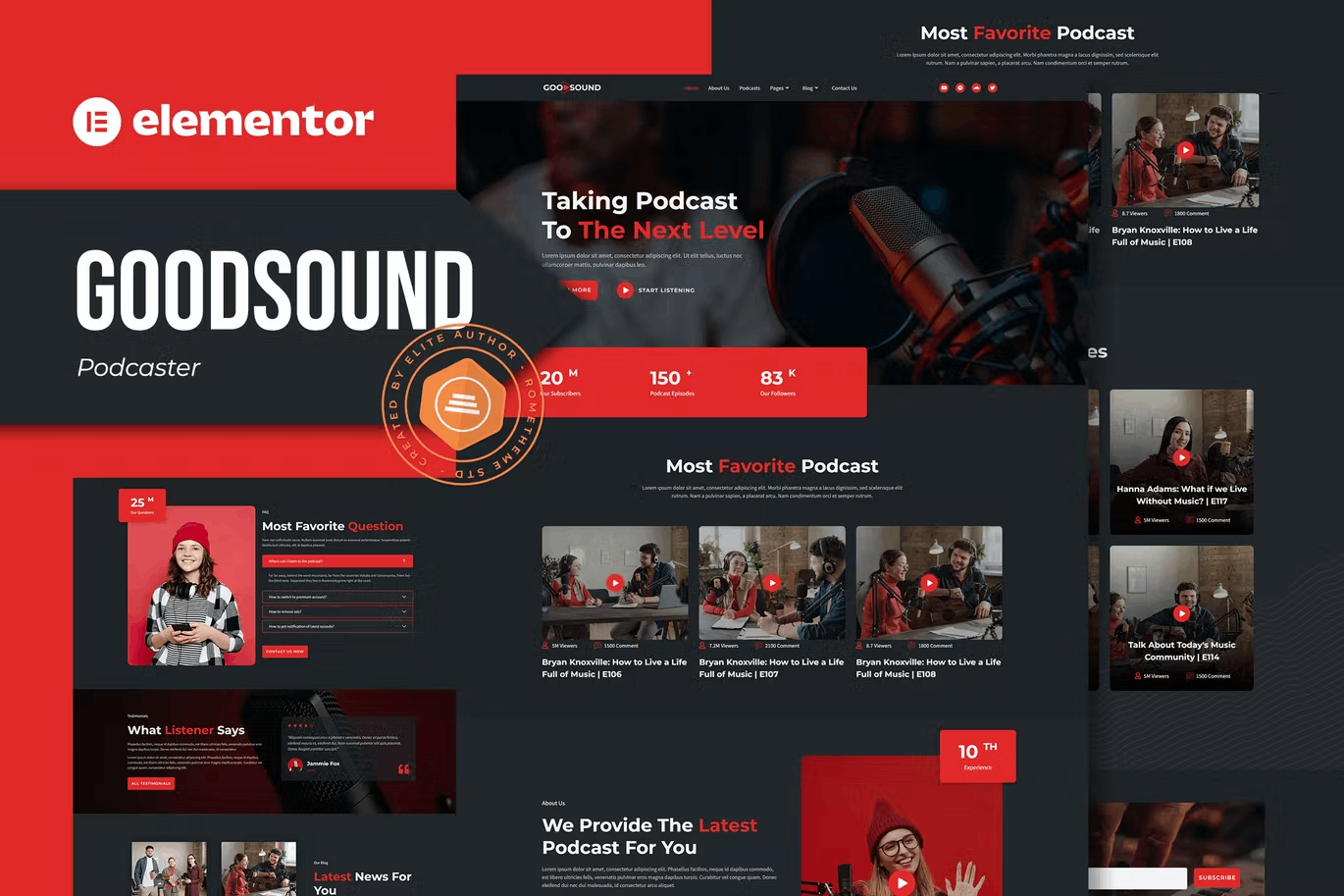 Goodsound-Coverimage-t-1 Goodsound – Podcaster Elementor Template Kit - Image 1