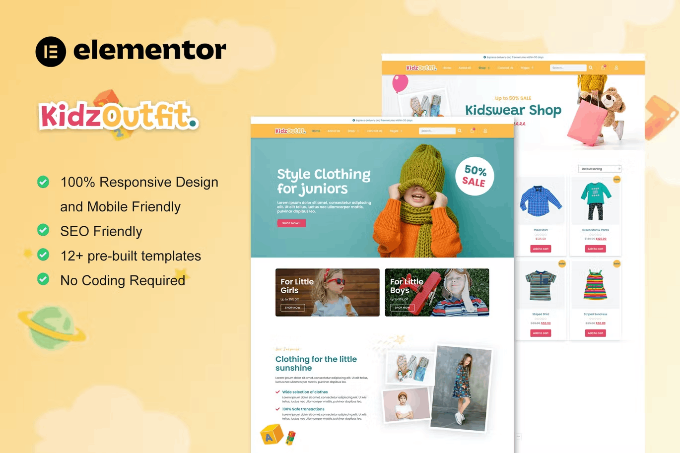 Kidzout-mainpreview-1-1 KidzOutfit – WooCommerce Kids Fashion Shop Template Kit - Image 1