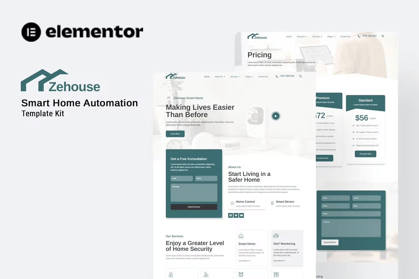 PreviewZehouse-1 Zehouse – Smarthome Automation Elementor Template Kit - Image 1