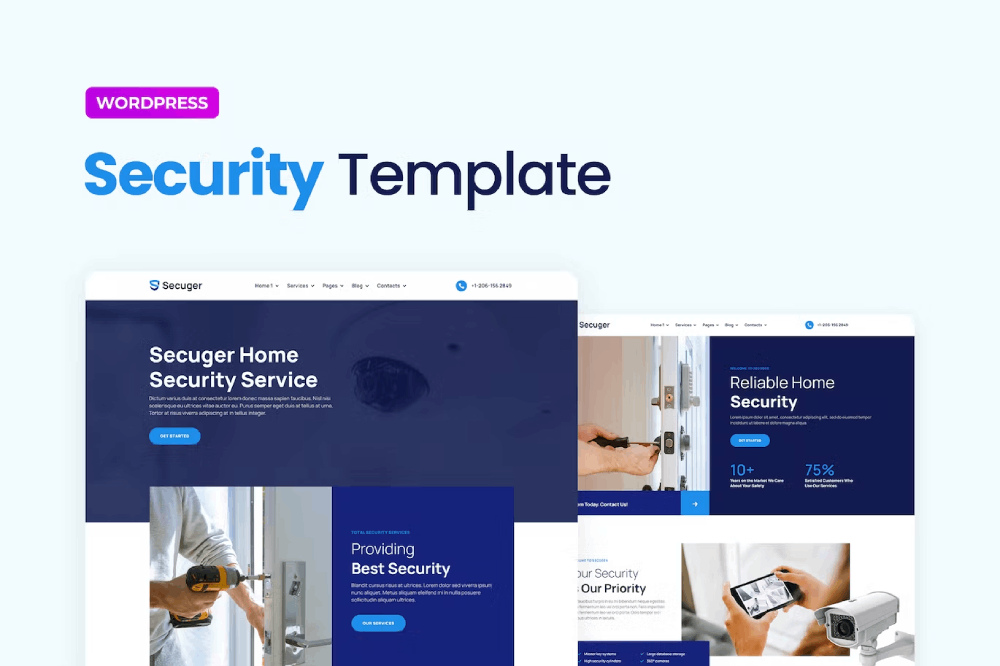 SecugerCover Secuger – Home Security Elementor Pro Template Kit - Image 1