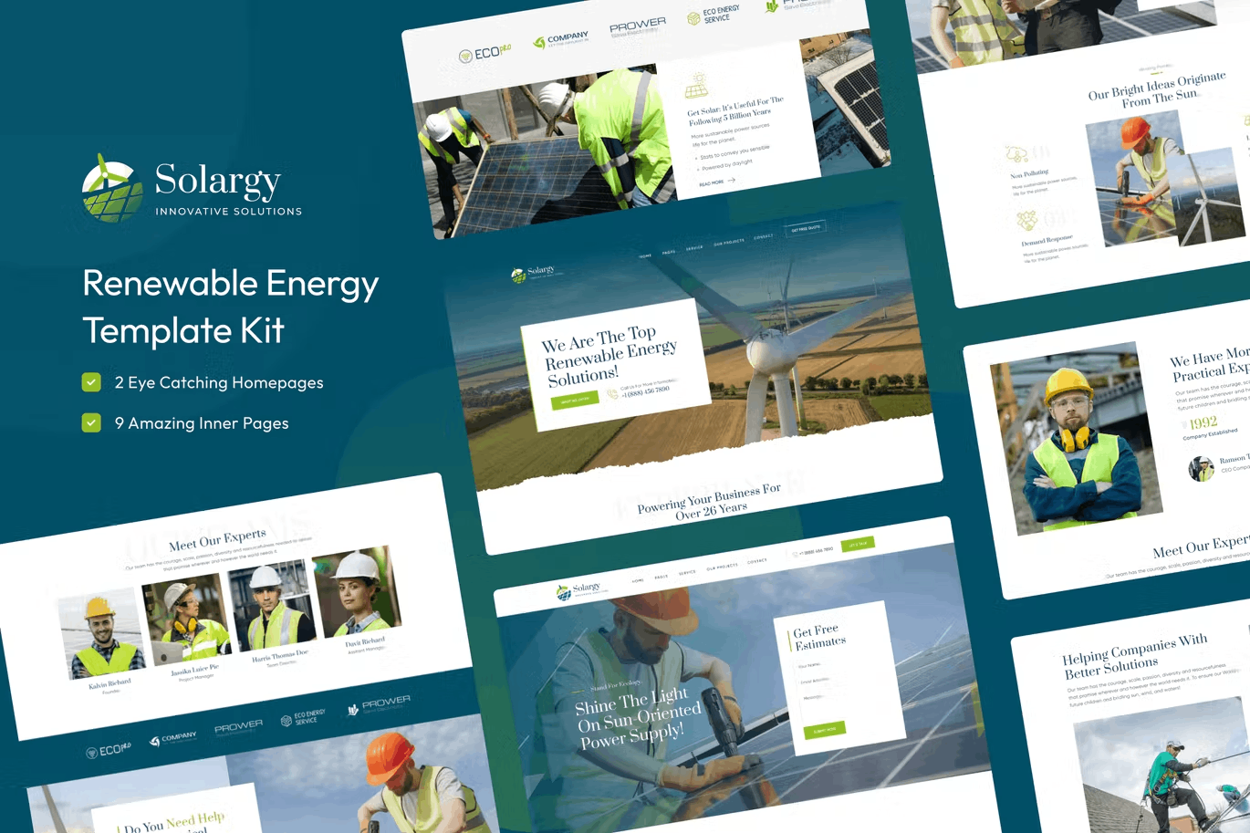 Solargy-presentation-2340x15600-1-1 Solargy – Solar & Alternative Energy Elementor Template Kit - Image 1