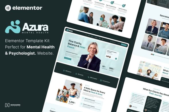 Azura u2013 Mental Health & Psychologist Elementor Te Azura - Mental Health & Psychologist Elementor Template Kit - Image 1