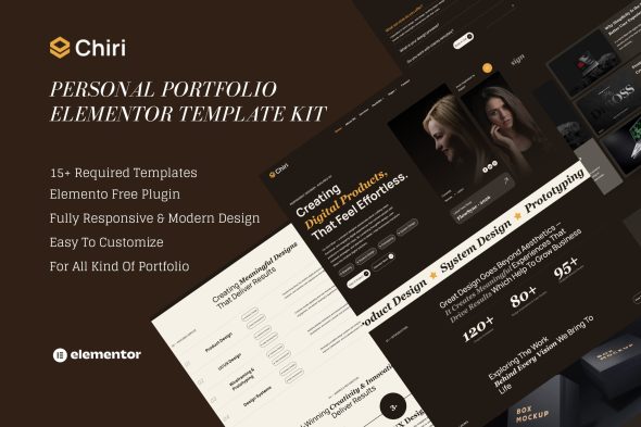 Chiri u2013 Personal Portfolio Elementor Template Kit Chiri - Personal Portfolio Elementor Template Kit - Image 1