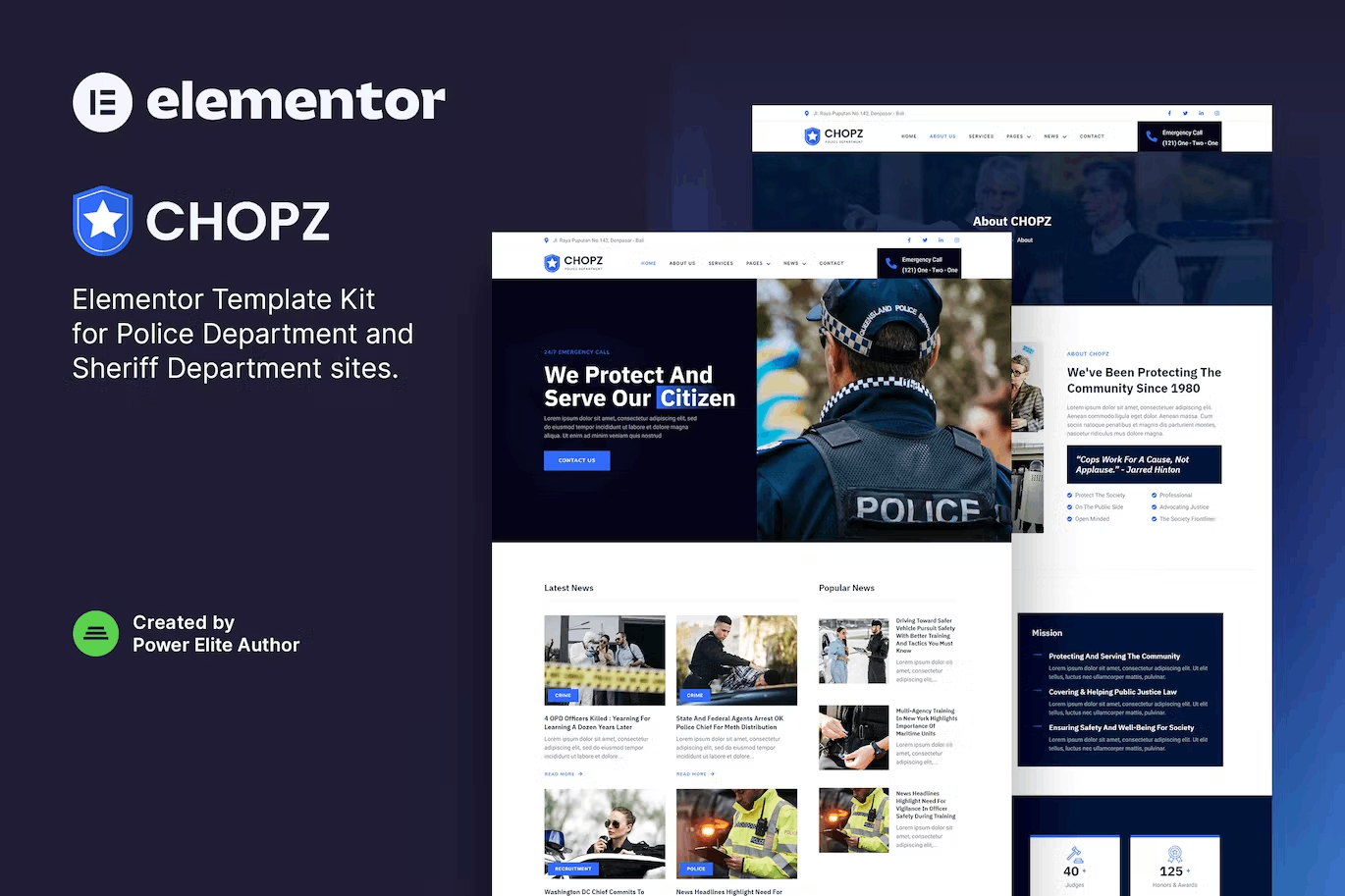 chopz-cover-1-1 Chopz – Police & Sheriff Department Template Kit - Image 1