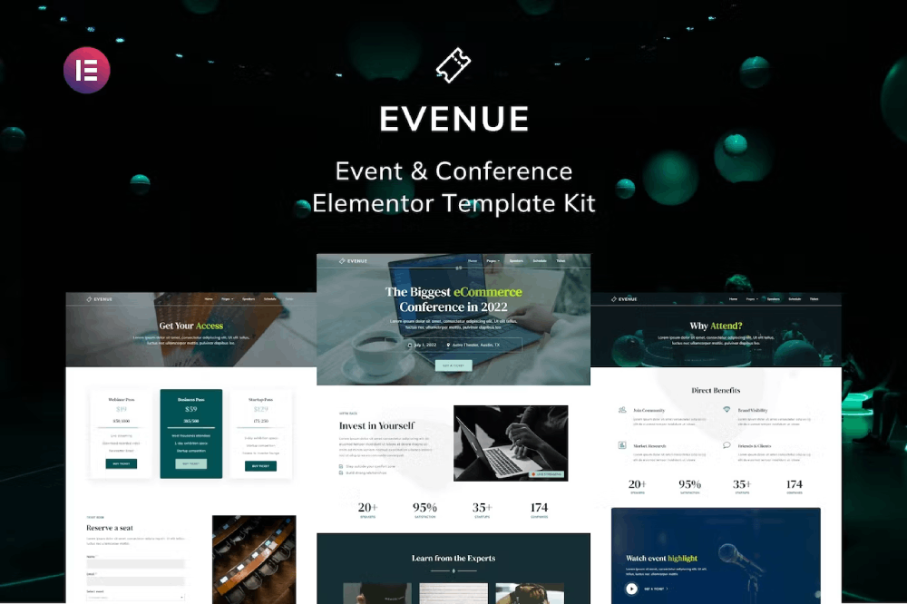 coverevenue-1 Evenue – Event & Conference Elementor Template Kit - Image 1