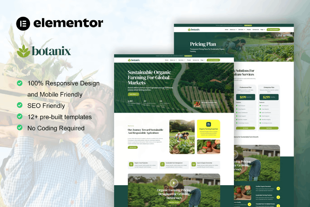 guywp-botanix-agriculture-organic-farming-elem Botanix – Agriculture & Organic Farming Elementor Pro Template Kit - Image 1