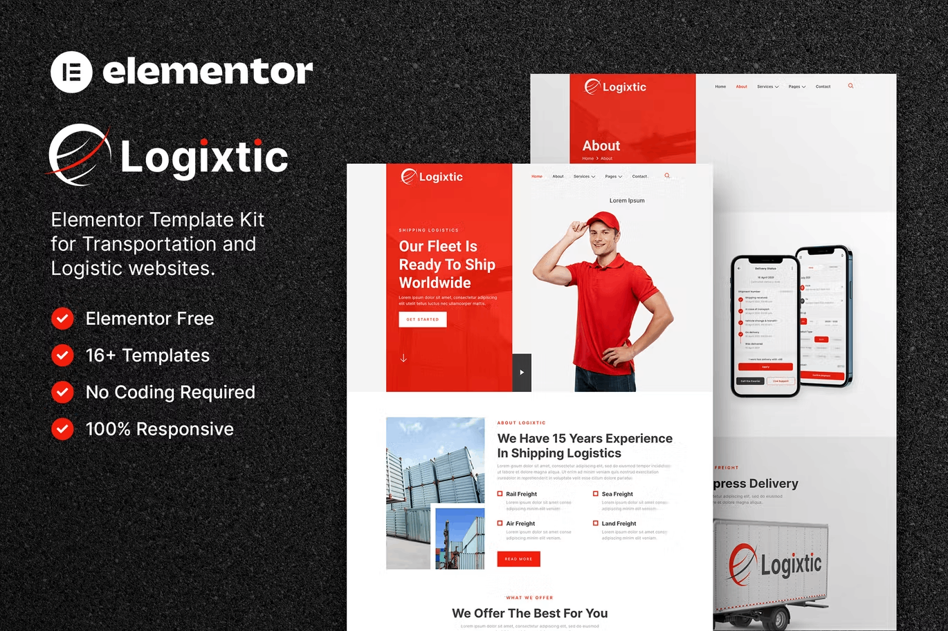 logixtic-cover-1 Logixtic – Transportation & Logistic Elementor Template Kit - Image 1
