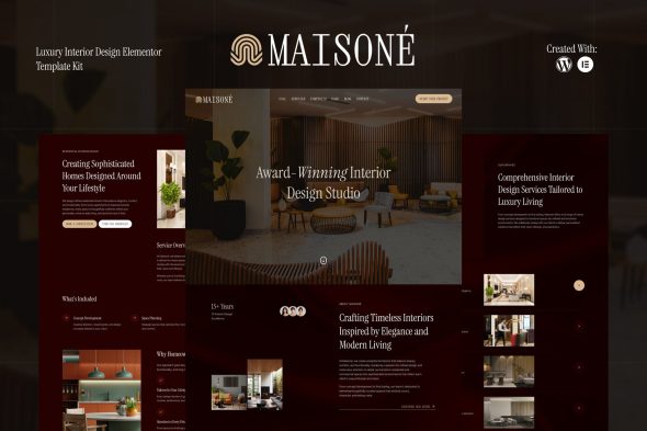 Maisone - Luxury Interior Design Elementor Templa Maisone - Luxury Interior Design Elementor Template Kit - Image 1