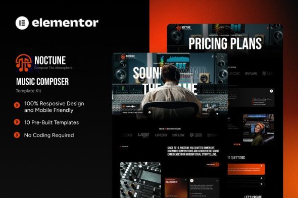 Noctune - Music Composer Elementor Template Kit Noctune - Music Composer Elementor Template Kit - Image 1
