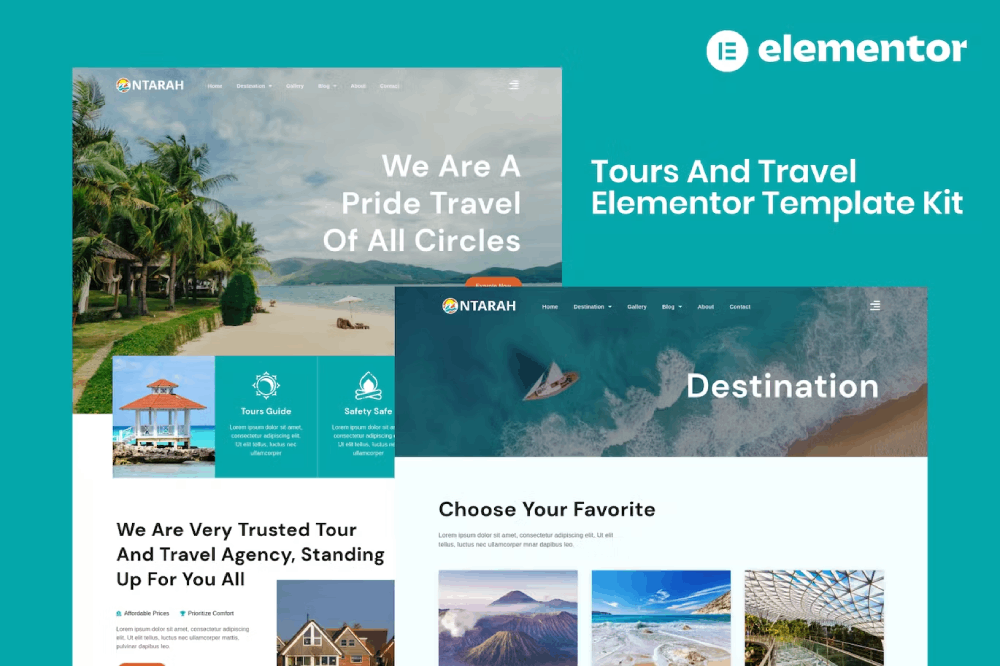ntarahcoverimage Ntarah – Tours & Travel Elementor Template Kit - Image 1
