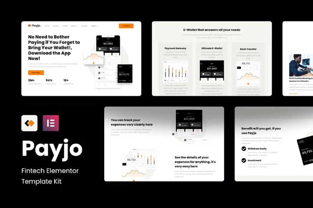 payjo-cover Payjo – Fintech Elementor Template Kit - Image 1