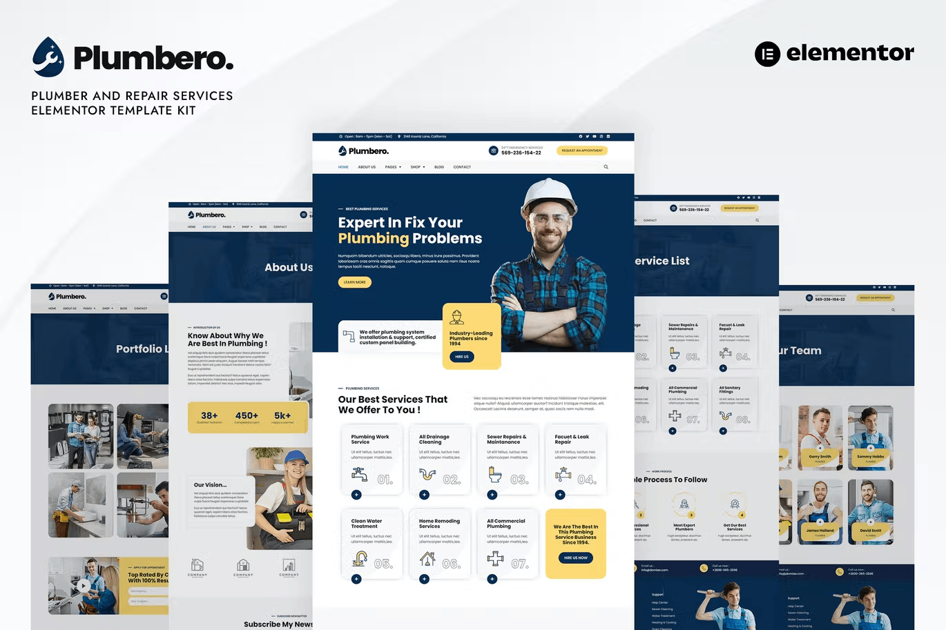 plumbero-banner-1 Plumbero – Plumber & Repair Services Elementor Template Kit - Image 1