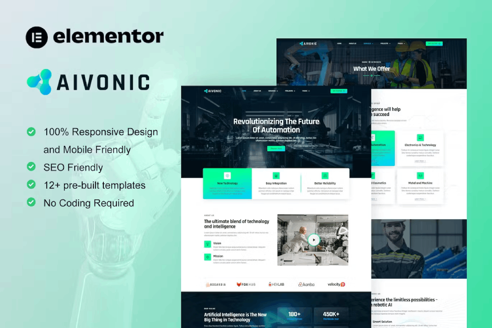 product-43712 Aivonic - AI & Robotics Elementor Pro Template Kit - Image 1