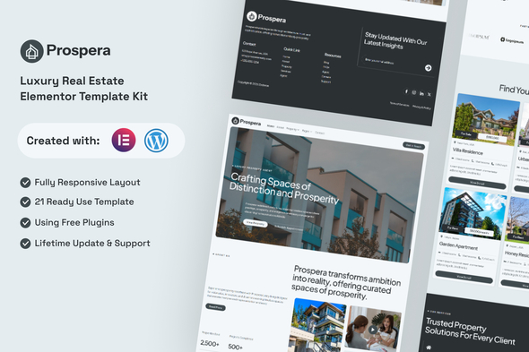Prospera - Luxury Real Estate Elementor Template Prospera - Luxury Real Estate Elementor Template Kit - Image 1